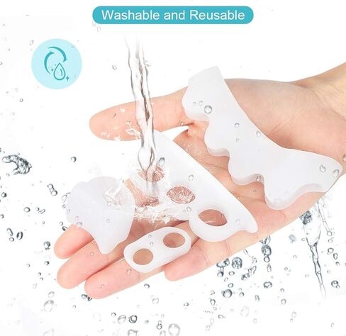 Toe Separator, 4 Pairs Gel Toe Spacers Bunion Corrector Silicone Toe Spreaders Hammer Toe Straightener for Hallux Valgus, Crooked Toes, Yoga Toes and Overlapping Toes Foot Pain Relief in Saudi Arabia