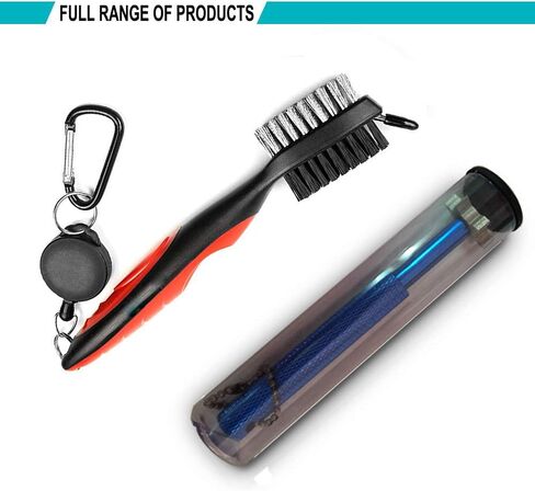 Golf Groove Sharpener Tool, Golf Club Groove Sharpener and Retractable Golf Club Brush, for Golfers, Practical Sharp and Clean Kits for All Golf Irons in Saudi Arabia