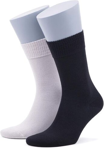 Men’s Diabetic – Rayon Made From Bamboo, Super Thin, Odor Free & Breathable, Calf Socks, Crew Socks (2 Pack) in Kuwait