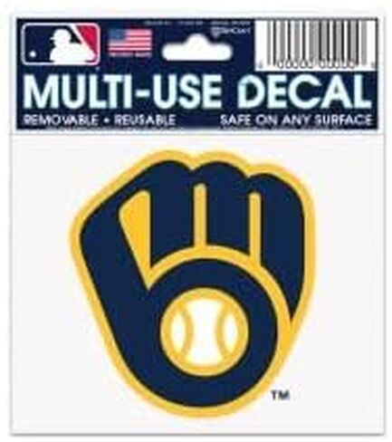 ملصق Wincraft MLB Milwaukee Brewers متعدد الاستخدامات، 3" x 4" in Saudi Arabia