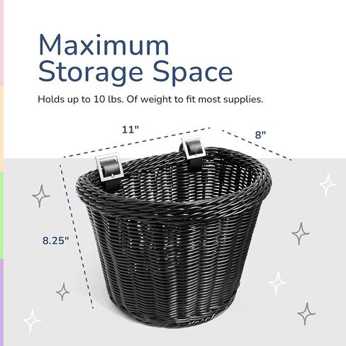 ‎Junior Front Handlebar Bike Basket, 2 Leather Straps in Kuwait