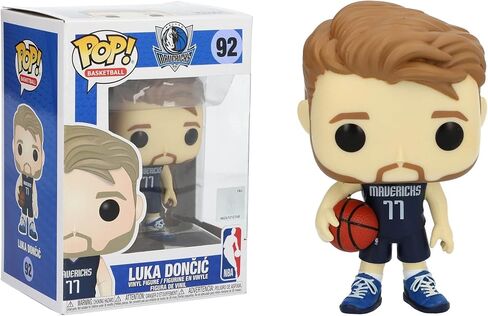 POP NBA: Mavericks - Luka Dončic (Blue Jersey) شخصية Funko من الفينيل (مع حافظة حماية صندوقية متوافقة)، متعددة الألوان، 3.75 بوصة in Saudi Arabia
