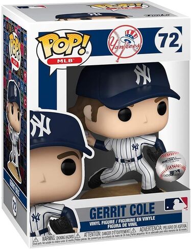POP MLB: Yankees - Gerrit Cole (زي المنزل) شخصية Funko من الفينيل (مع حافظة حماية صندوقية متوافقة)، متعددة الألوان، 3.75 بوصة in Saudi Arabia