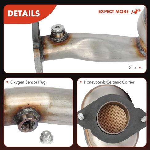 A-Premium Left and Right Catalytic Converter Kit Direct-Fit Compatible with Cadillac SRX 2004-2007 3.6L, STS 2005-2007 3.6L, EPA Compliant in Saudi Arabia