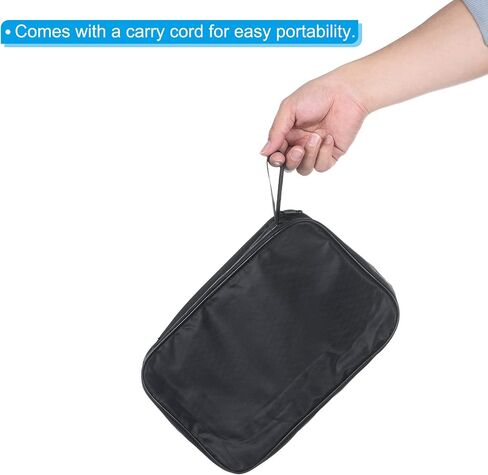 PATIKIL 11" x 7" Ping Pong Paddle Case, Table Tennis Racket Case Soft Cover Container Bag for Sports Accessories, Black in Saudi Arabia