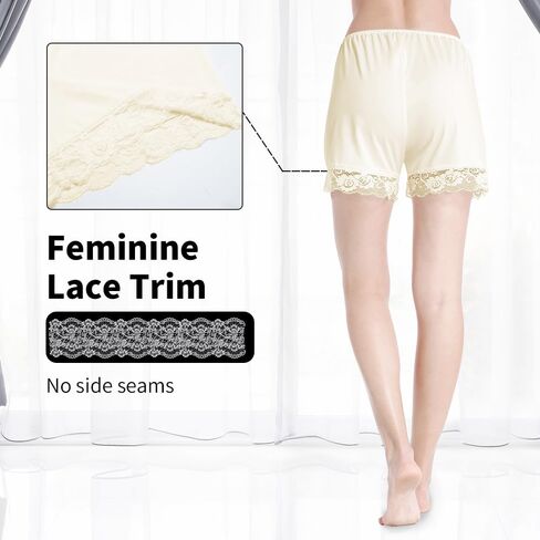 MANCYFIT Pettipants للنساء نصف زلة Culotte شورت تنورة مقسمة دانتيل قص 4 بوصة درزة داخلية in Kuwait