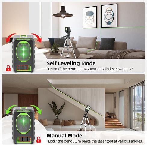 150Ft Laser Level with Tripod, Huepar Lazer Level Self Leveling, 150° Vertical Green Cross Laser Leveler for Picture Hanging, Tile, Indoor and Outdoor Construction, 4 AA Batteries (25.6 in Tripod) in Kuwait