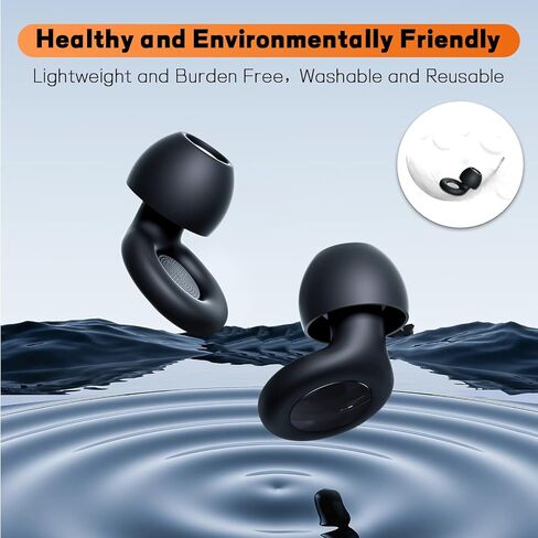 Ear Plugs for Sleeping Noise Cancelling, Perfect -30dB Reusable Silicone Earplugs for Noise Reduction, Hearing Protection Ear Plugs for Sleep, Study, Work, Focus in Kuwait