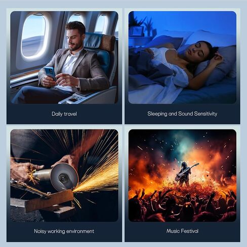 Ear Plugs for Sleeping Noise Cancelling, Perfect -30dB Reusable Silicone Earplugs for Noise Reduction, Hearing Protection Ear Plugs for Sleep, Study, Work, Focus in Kuwait