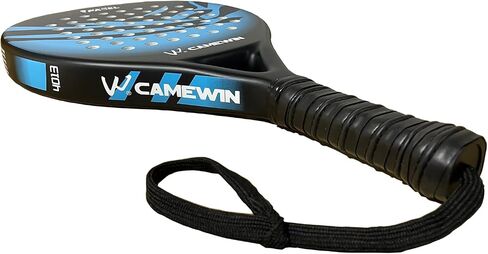 مضرب Padel POP للتنس من ألياف الكربون مع قلب من إسفنج الذاكرة EVA خفيف الوزن مناسب للمبتدئين، أسود/أزرق/أبيض in Kuwait