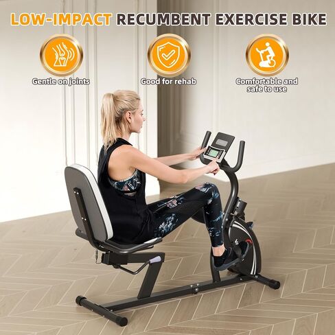 VANSWE Recumbent Exercise Bike for Adults Seniors - Recumbent Bikes for Home with Magnetic Resistance, Bluetooth and App Connectivity, Pulse Sensor in Saudi Arabia