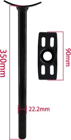 Bike Seat Post φ22.2mm/φ25.4mm*350mm Steel Seat Tube for Unicycle in Saudi Arabia