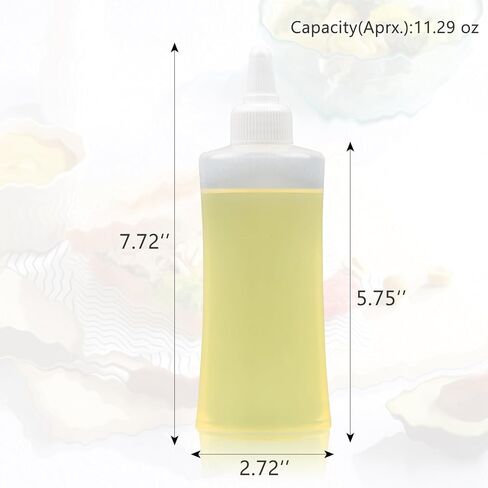 6 Pack Squeeze Bottles for Sauces Condiment Squeeze Bottles for Salad Dressing Ketchup Oil Liquids 180ml/6oz Plastic Squirt Bottle in Kuwait