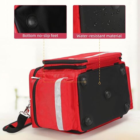 Medical Bag Empty First Aid Bag Home Health Nurse Bag Empty First Aid Storage Bag with Detachable Divider Medical Supplies Bag Emergency Responder Trauma Bag for Nursing Student,Therapist,Doctors in Kuwait