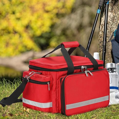 Medical Bag Empty First Aid Bag Home Health Nurse Bag Empty First Aid Storage Bag with Detachable Divider Medical Supplies Bag Emergency Responder Trauma Bag for Nursing Student,Therapist,Doctors in Kuwait