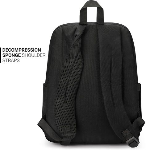 ZORFIN Black Backpack for School Work Travel: Lightweight Bookbag for Girls and Boys - Water Resistant Backpacks for Men and Women in Saudi Arabia