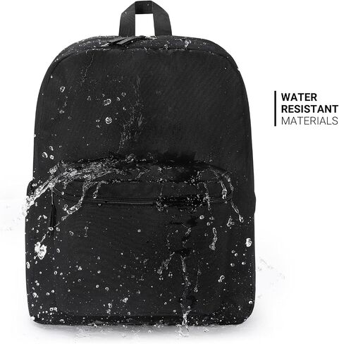 ZORFIN Black Backpack for School Work Travel: Lightweight Bookbag for Girls and Boys - Water Resistant Backpacks for Men and Women in Saudi Arabia