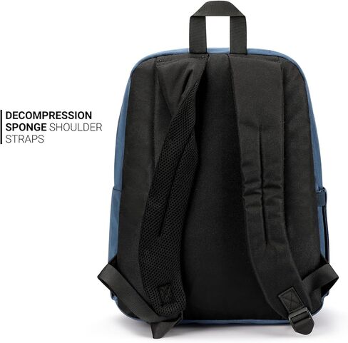 حقيبة ظهر ZORFIN سوداء للسفر للعمل المدرسي: حقيبة كتب خفيفة الوزن للفتيات والفتيان - حقائب ظهر مقاومة للماء للرجال والنساء in Kuwait