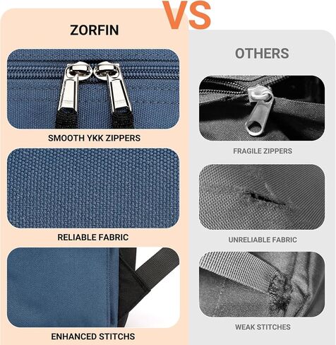 حقيبة ظهر ZORFIN سوداء للسفر للعمل المدرسي: حقيبة كتب خفيفة الوزن للفتيات والفتيان - حقائب ظهر مقاومة للماء للرجال والنساء in Kuwait