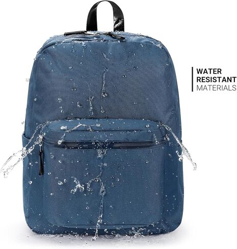 حقيبة ظهر ZORFIN سوداء للسفر للعمل المدرسي: حقيبة كتب خفيفة الوزن للفتيات والفتيان - حقائب ظهر مقاومة للماء للرجال والنساء in Kuwait