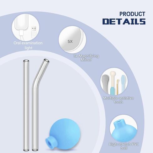 Tonsil Stone Remover Vacuum Tonsil Stone Removal Kit with Light Easy to Use Fight Bad Breath-Azure in Saudi Arabia