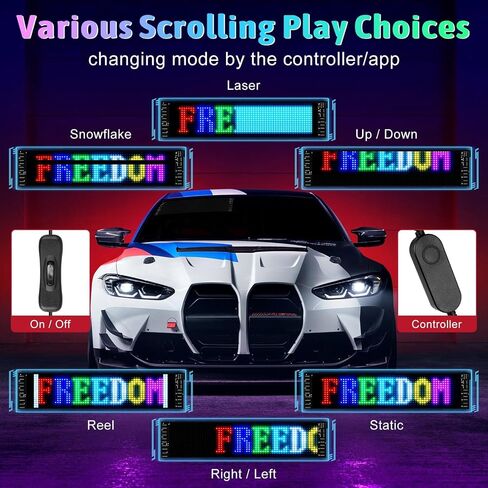 14''x4'', Scrolling led sign for var, USB 5V LED Sign, 20X64 LED Matrix Panel,Business & Store Sign, Bluetooth App Control Programmable Text,Animation for Cars,Taxis,Stores, Indoor,Outdoo,Party, Bar, Hotel, Concert ,Festival sgin in Saudi Arabia