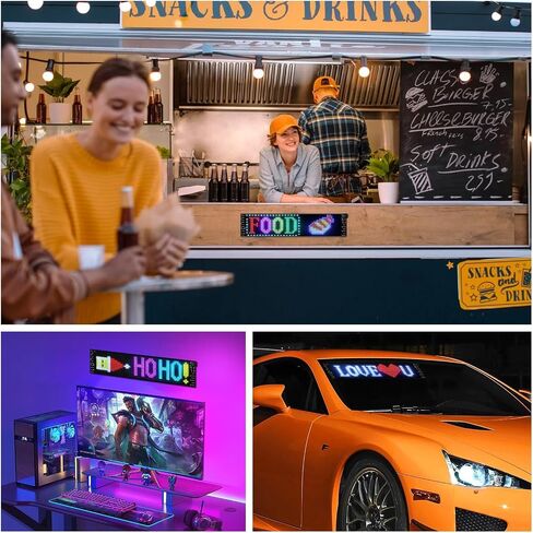 14''x4'', Scrolling led sign for var, USB 5V LED Sign, 20X64 LED Matrix Panel,Business & Store Sign, Bluetooth App Control Programmable Text,Animation for Cars,Taxis,Stores, Indoor,Outdoo,Party, Bar, Hotel, Concert ,Festival sgin in Saudi Arabia