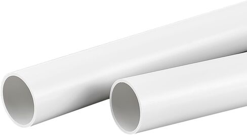 OLYCRAFT 2Pcs PVC Rigid Round Pipes 13.8 Inch WhiteSmoke Hollow Round Tubes 1.6 Inch OD 1.4 Inch ID Plastic Rigid Pipes Round Rigid Tubing for Water Pipe Cable Sleeve Home Plumbing in Saudi Arabia