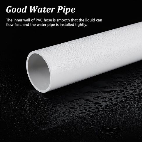 OLYCRAFT 2Pcs PVC Rigid Round Pipes 13.8 Inch WhiteSmoke Hollow Round Tubes 1.6 Inch OD 1.4 Inch ID Plastic Rigid Pipes Round Rigid Tubing for Water Pipe Cable Sleeve Home Plumbing in Saudi Arabia