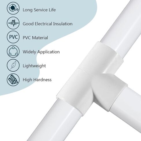 OLYCRAFT 2Pcs PVC Rigid Round Pipes 13.8 Inch WhiteSmoke Hollow Round Tubes 1.6 Inch OD 1.4 Inch ID Plastic Rigid Pipes Round Rigid Tubing for Water Pipe Cable Sleeve Home Plumbing in Saudi Arabia