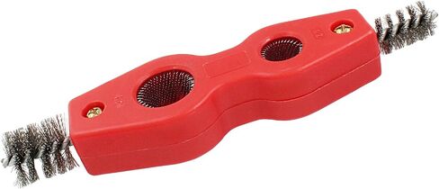 Hordion 4-in-1 Copper Pipe Cleaner, 1/2" & 3/4" Deburring Brush Inner & Outer Thread Cleaner Tool Copper Cleaning Brush for Brazing Plumbing Soldering (Black, Red) in Saudi Arabia