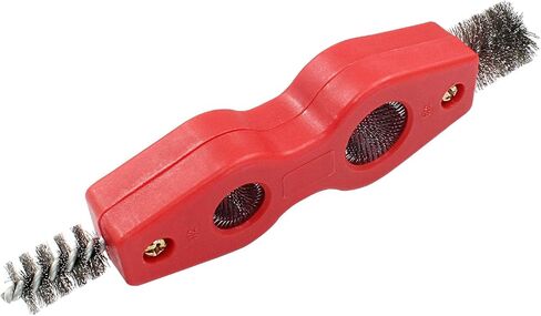 Hordion 4-in-1 Copper Pipe Cleaner, 1/2" & 3/4" Deburring Brush Inner & Outer Thread Cleaner Tool Copper Cleaning Brush for Brazing Plumbing Soldering (Black, Red) in Saudi Arabia