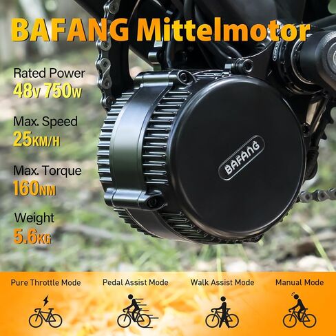 Bafang Electric Bike Conversion Kit Mid Motor BBS-HD 48 V 1000 W Motor Accessories Display Optional Kit Downtube Battery in Kuwait