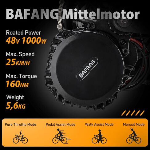 Bafang Electric Bike Conversion Kit Mid Motor BBS-HD 48 V 1000 W Motor Accessories Display Optional Kit Downtube Battery in Kuwait