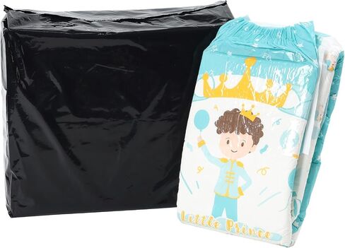 CutiePlusU Adult Diapers 10 Pieces, Disposable Incontinence Briefs with Tabs for Women and Men, Maximum Overnight Absorbency- Castle Prince (Large 37"-47") in Saudi Arabia