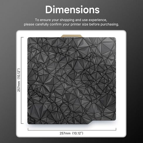 لوحة بناء راتنجات الإيبوكسي مزدوجة الجوانب من YOOPAI، سرير طابعة ثلاثي الأبعاد مقاس 257 × 257 مم للوحة بناء البامبو A1 X1 X1C/P1P/P1S للطابعات ثلاثية الأبعاد (لوحة بناء البامبو_257) in Kuwait