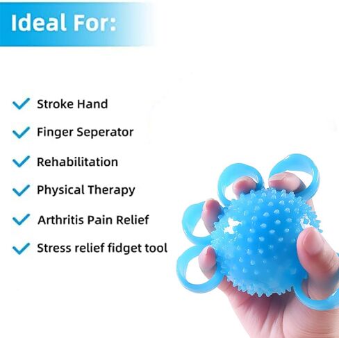 Hand Strengthener Ball Fingers Grip Strengthener Flexiable Stress Relief Squeezer For Hand Therapy Finger Exercise Gadget Ball (1Pcs) in Kuwait