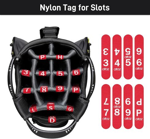 Altaz Golf Club Bag Slot Tag Golf Rack Storage Organize Slot Tags Label for Golf Bag in Saudi Arabia
