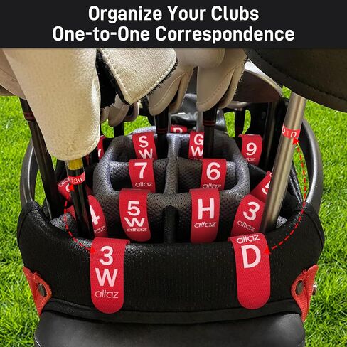 Altaz Golf Club Bag Slot Tag Golf Rack Storage Organize Slot Tags Label for Golf Bag in Saudi Arabia