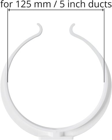 Repa Market 4" Inch Plastic Pipe Support Clamps for Round HVAC Ducts - 2-Pack / 4 Pieces - Wall and Ceiling Mount Brackets - Secure and Lightweight Mounting for Your Ventilation Systems in Saudi Arabia