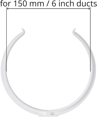 Repa Market 4" Inch Plastic Pipe Support Clamps for Round HVAC Ducts - 2-Pack / 4 Pieces - Wall and Ceiling Mount Brackets - Secure and Lightweight Mounting for Your Ventilation Systems in Saudi Arabia