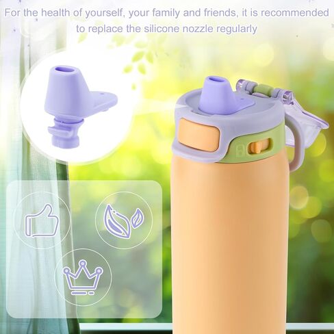 2pcs Spout Replacement for Ello Pop & Fill, 22oz/32oz Silicone Water Bottle Spout No BPA Water Bottle Mouthpiece Replacement Compatible with Ello Pop & Fill (Skin Color) in Kuwait