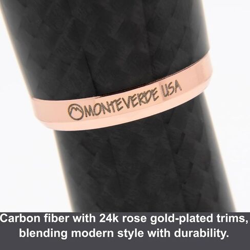 قلم حبر MONTEVERDE USA Super Mega من ألياف الكربون/النحاس المعدني - طرف عريض - قلم فاخر رائع للرجال والنساء - مثالي للمكتب، والأعمال التجارية، والمدرسة، والهدايا، والمذكرات، والتوقيعات in Saudi Arabia