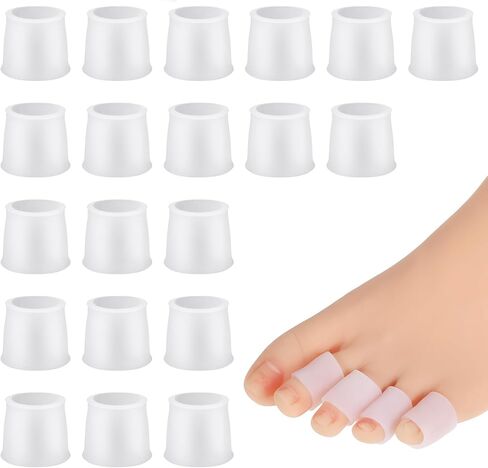 20Pcs Toe Protectors for Women, Silicone Toes Separators, Hammer Toe Straightener, Corn Pads for Toes, Toe Sleeves Protect Toe from Rubbing, Ingrown Toenails, Corns, Blisters in Saudi Arabia