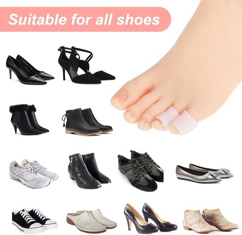 20Pcs Toe Protectors for Women, Silicone Toes Separators, Hammer Toe Straightener, Corn Pads for Toes, Toe Sleeves Protect Toe from Rubbing, Ingrown Toenails, Corns, Blisters in Saudi Arabia