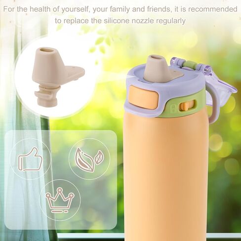 2pcs Spout Replacement for Ello Pop & Fill, 22oz/32oz Silicone Water Bottle Spout No BPA Water Bottle Mouthpiece Replacement Compatible with Ello Pop & Fill (Skin Color) in Kuwait