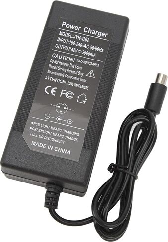 Electric Scooter Charger, 42V 2A Electric Scooter Charger Power Outage Protection Fast Charging Safe Charging Anti Interference Explosion Proof for M365 in Saudi Arabia