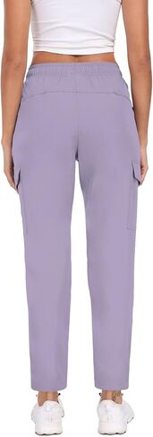 Women's Quick Dry Cargo Pants Water Resistant Hiking Pants Lightweight High Waisted Pants Zipper Pocket QYY24013 in Kuwait