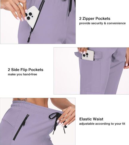 Women's Quick Dry Cargo Pants Water Resistant Hiking Pants Lightweight High Waisted Pants Zipper Pocket QYY24013 in Kuwait