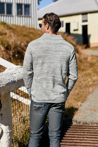 سترة رجالي من Aoysky ذات ياقة واقفة وزر حراري وسترة علوية من نسيج هينلي in Kuwait